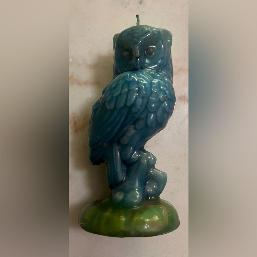 Blue Owl Candle